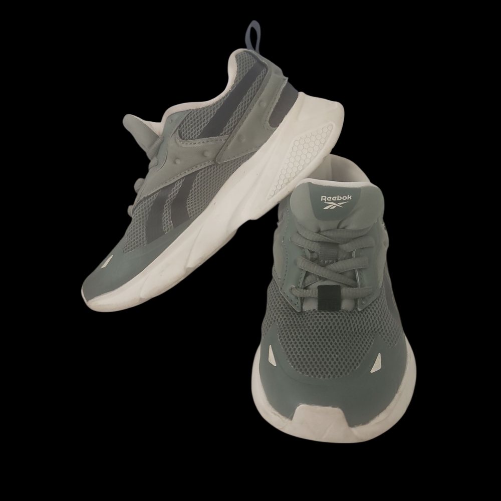 Reebok Green and White Athletic Slip-On Shoes